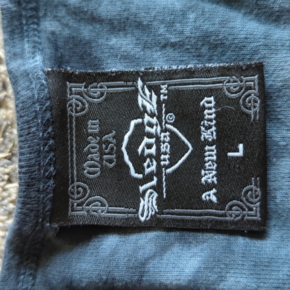 Y2K Sledge USA A New Kind Tie Dye Top Bling Made In USA Comb Cotton Large - Picture 6 of 10